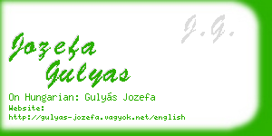jozefa gulyas business card